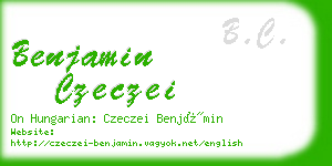benjamin czeczei business card